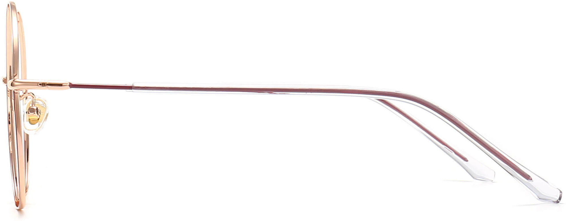Kamila Round Red Eyeglasses from ANRRI, side view