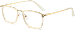 Kamiyah Square Clear Eyeglasses from ANRRI, Angle View