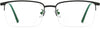 Kareem Square Black Eyeglasses from ANRRI, front view