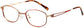 Karla Round Red Eyeglasses from ANRRI, angle view