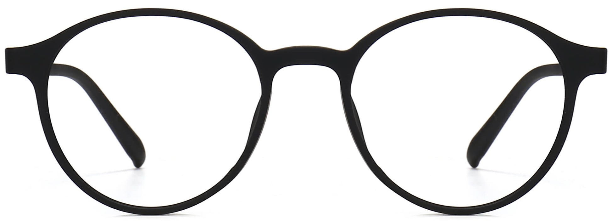 Karsyn Round Black Eyeglasses from ANRRI, front view