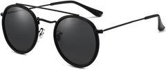 Karter Black Plastic Sunglasses from ANRRI, angle view