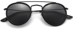 Karter Black Plastic Sunglasses from ANRRI, closed view