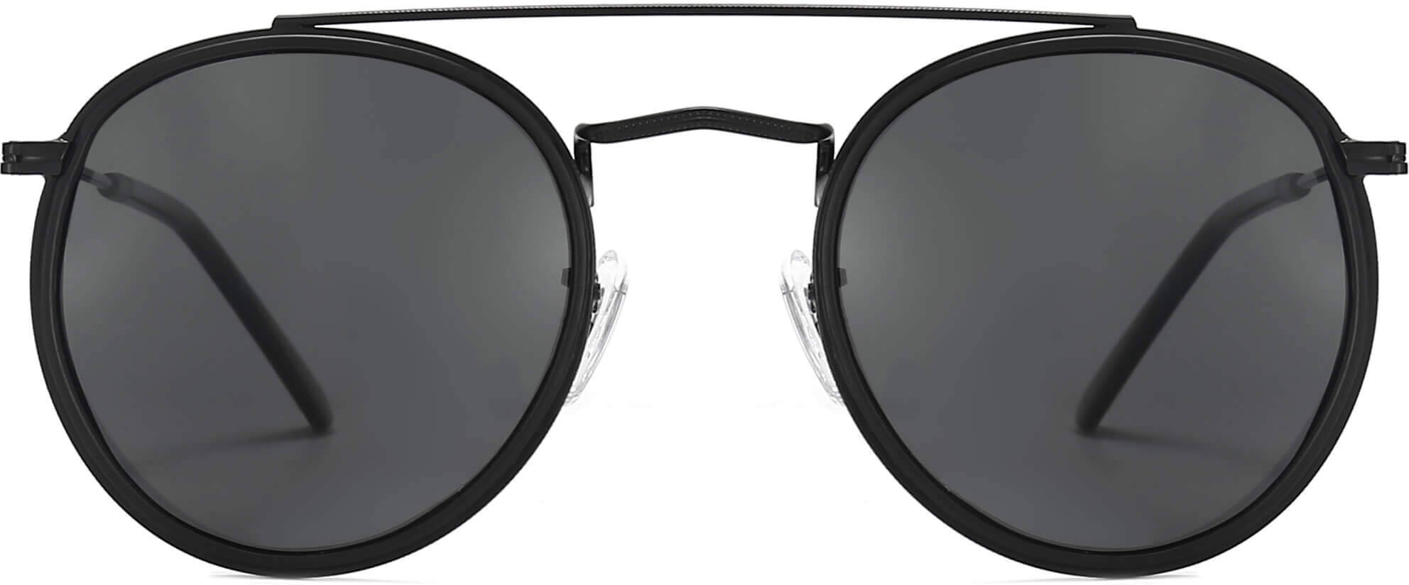 Karter Black Plastic Sunglasses from ANRRI, front view
