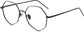 Kash Geometric Black Eyeglasses from ANRRI, angle view