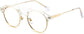 Kason Round Clear Eyeglasses from ANRRI, angle view
