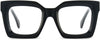 Katalina Square Black Eyeglasses from ANRRI, front view