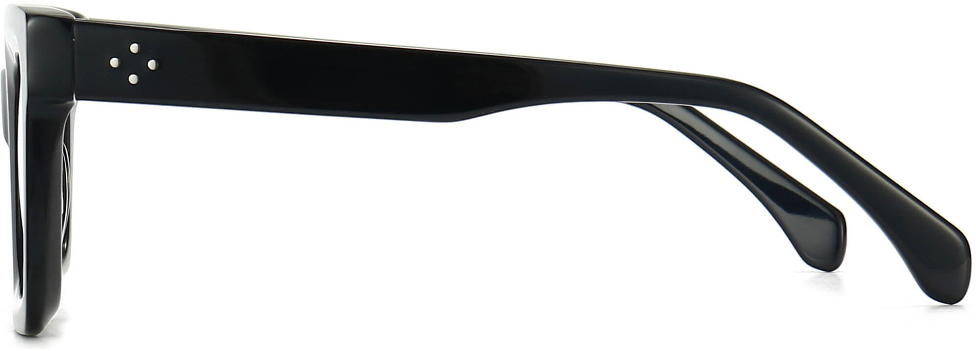 Katalina Square Black Eyeglasses from ANRRI, side view