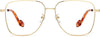Kathryn Square Gold Eyeglasses from ANRRI, front view