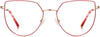Katie Cateye Red Eyeglasses from ANRRI, front view