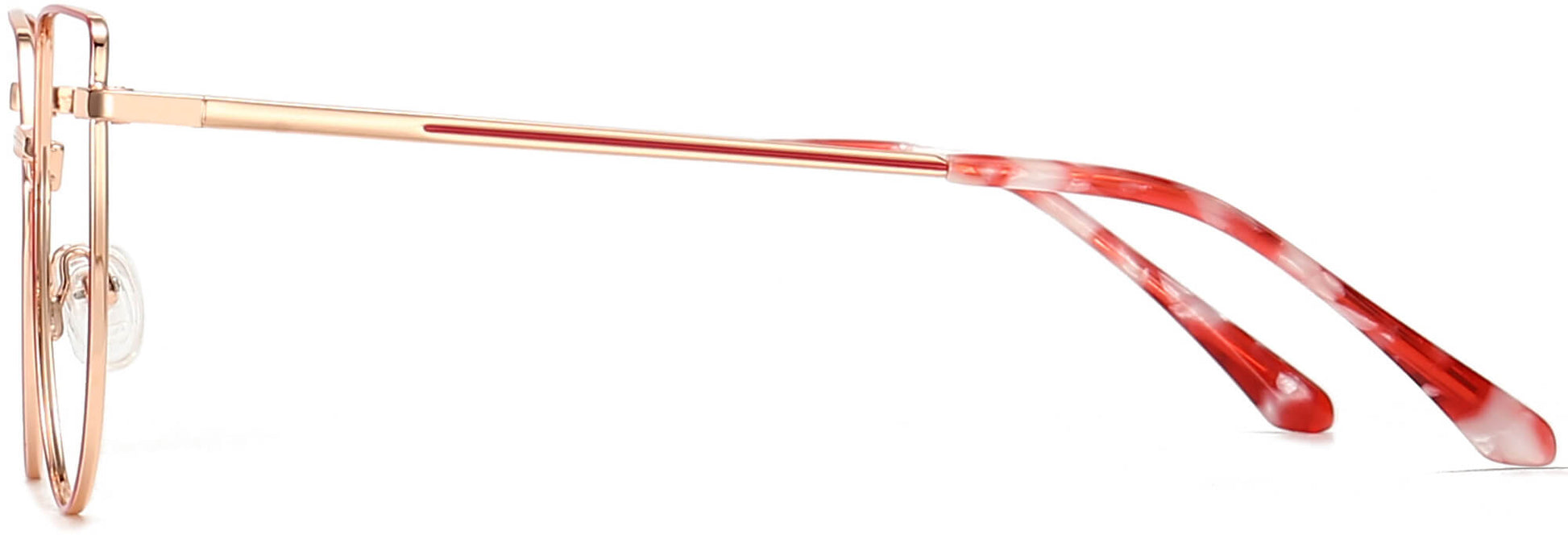 Katie Cateye Red Eyeglasses from ANRRI, side view