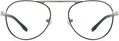 Kaysen Round Black Eyeglasses from ANRRI, front view