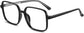 Keanu Square Black Eyeglasses from ANRRI, angle view