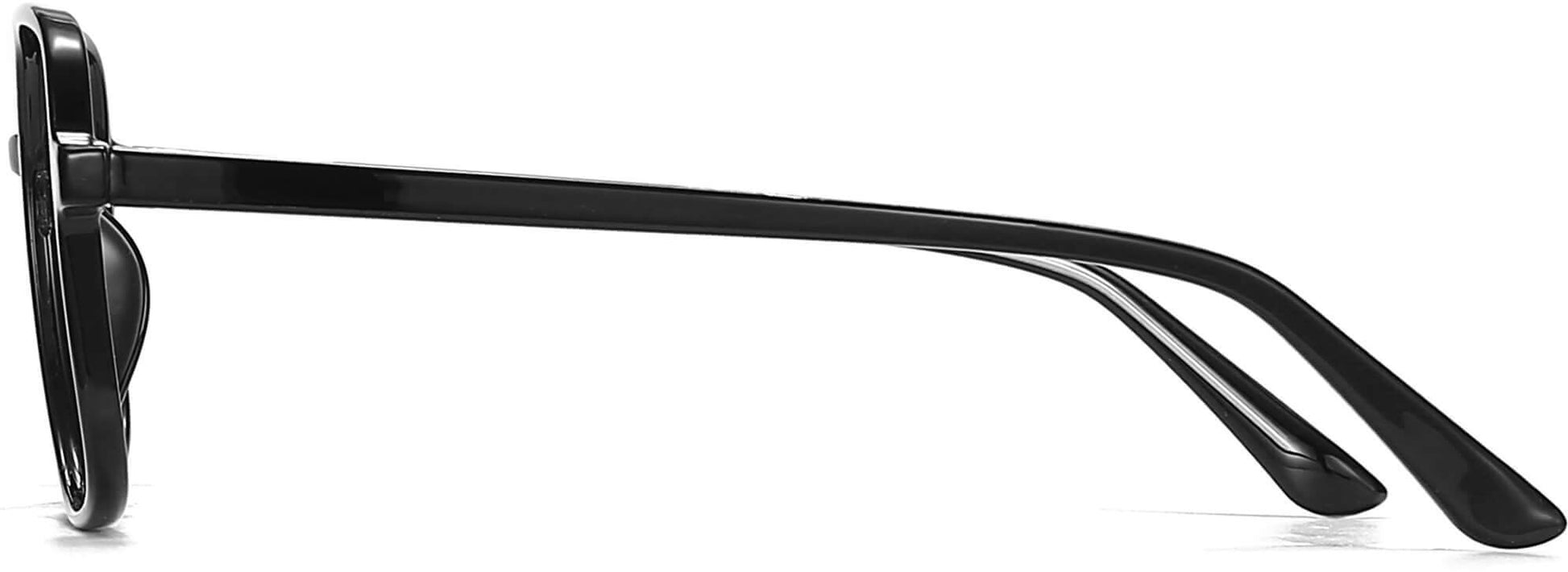 Keanu Square Black Eyeglasses from ANRRI, side view