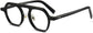 Keegan Round Black Eyeglasses from ANRRI, angle view