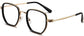 Keira Geometric Black Eyeglasses from ANRRI, angle view