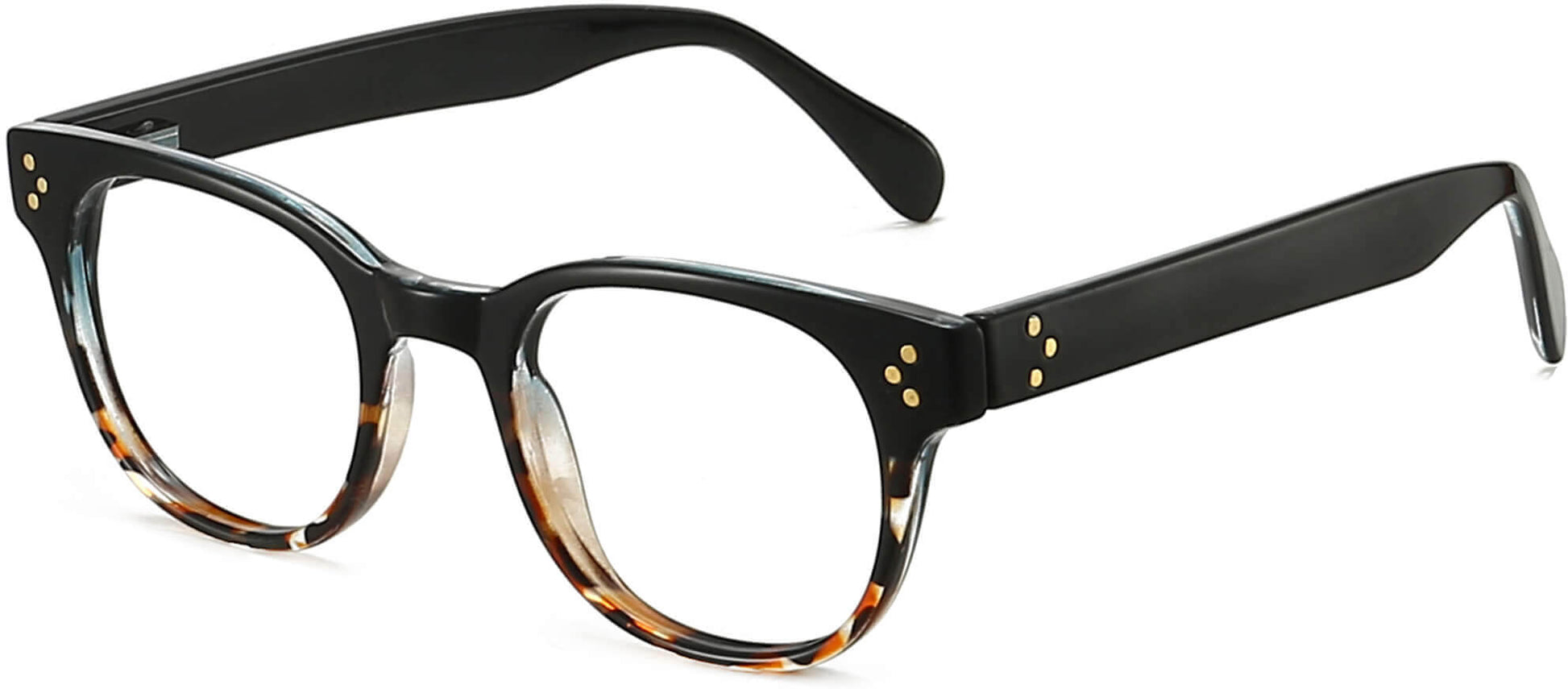 Kelly Round Tortoise Eyeglasses from ANRRI, angle view