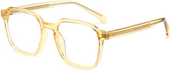 Kendra Square Yellow Eyeglasses from ANRRI, angle view