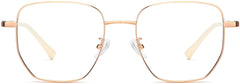 Kennedi Geometric Gold Eyeglasses from ANRRI, front view