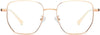 Kennedi Geometric Gold Eyeglasses from ANRRI, front view