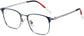 Kenzo Square Blue Eyeglasses from ANRRI, angle view