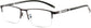 Khalil Rectangle Black Eyeglasses from ANRRI, angle view