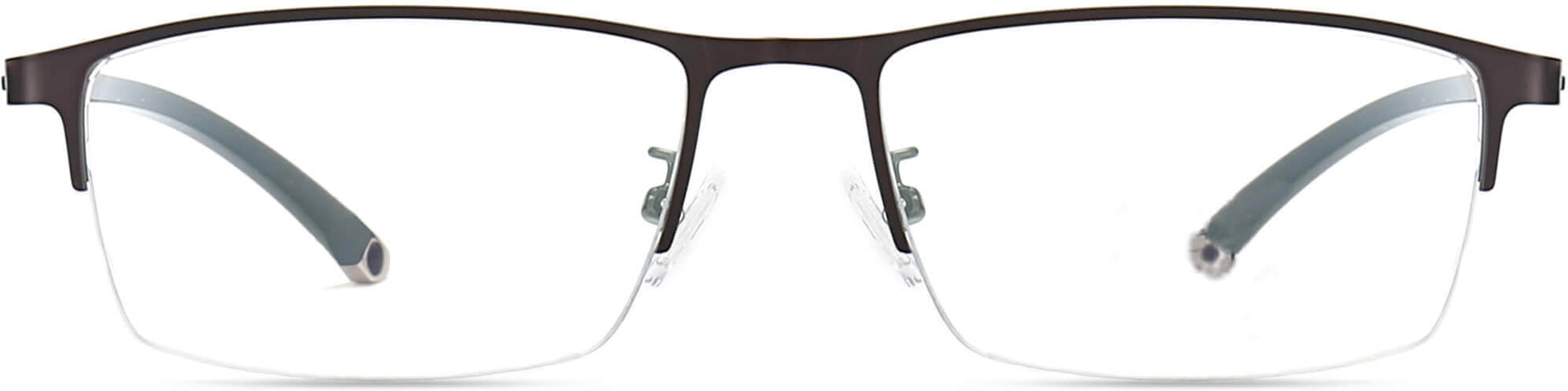 Khalil Rectangle Black Eyeglasses from ANRRI, front view