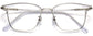 Khari Browline Clear Eyeglasses from ANRRI, closed view