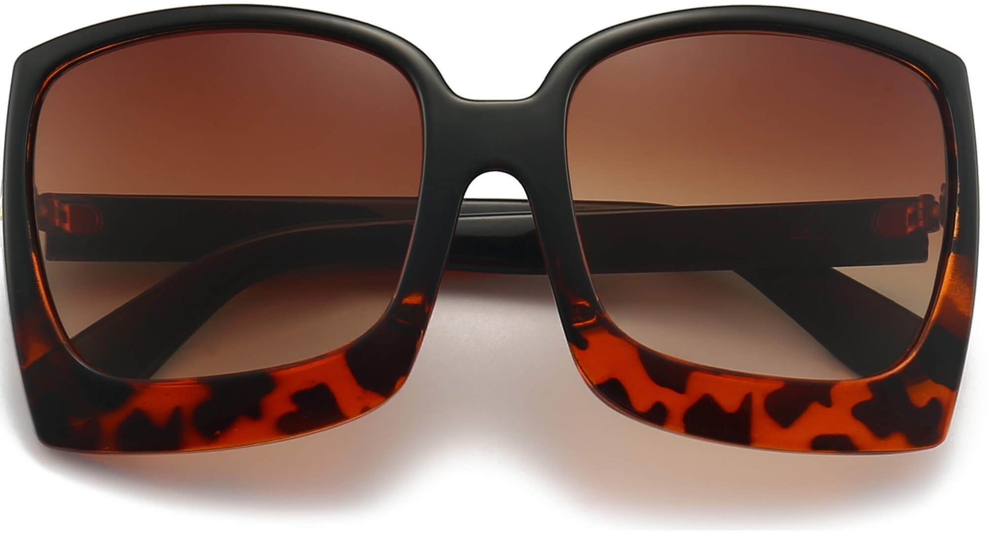 Khloe Black Plastic Sunglasses from ANRRI, closed view