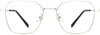 Kian Geometric Silver Eyeglasses from ANRRI, front view