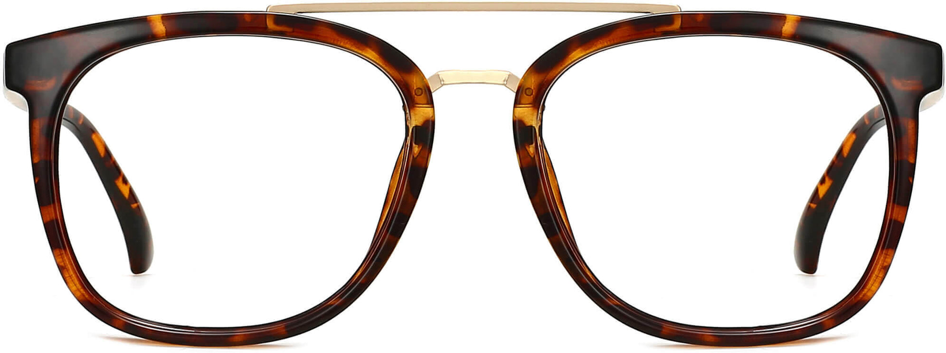 Kimberley Square Tortoise Eyeglasses from ANRRI, front view