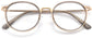Kimberly Round Gray Eyeglasses from ANRRI, closed view
