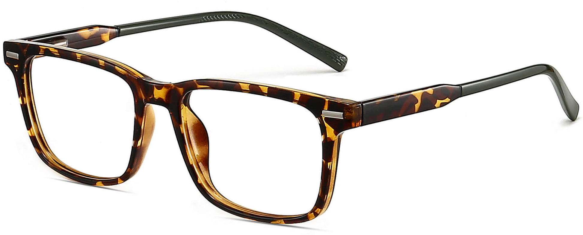 King Square Tortoise Eyeglasses from ANRRI, angle view