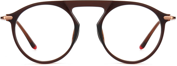 Kinley Round Brown Eyeglasses from ANRRI