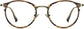 Koa Round Tortoise Eyeglasses from ANRRI, front view