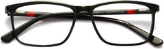 Koda Square Black Eyeglasses from ANRRI, closed view