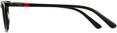 Koda Square Black Eyeglasses from ANRRI, side view