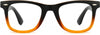 Kohen Square Black Eyeglasses from ANRRI, front view