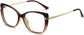 Kora Cateye Brown Eyeglasses from ANRRI, angle view