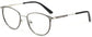 Korbin Round Silver Eyeglasses from ANRRI, angle view