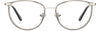 Korbin Round Silver Eyeglasses from ANRRI, front view