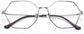 Kori Geometric Purple Eyeglasses from ANRRI, closed view