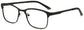 Krew Square Black Eyeglasses from ANRRI, angle view