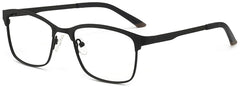 Krew Square Black Eyeglasses from ANRRI, angle view