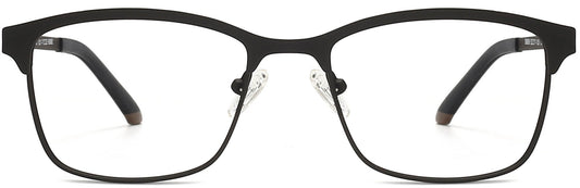 Krew Square Black Eyeglasses from ANRRI, front view