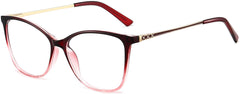 Kristen Cateye Red Eyeglasses from ANRRI, angle view