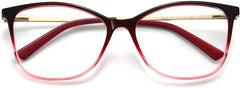 Kristen Cateye Red Eyeglasses from ANRRI, closed view