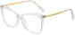 Kyla Cateye Clear Eyeglasses from ANRRI, angle view