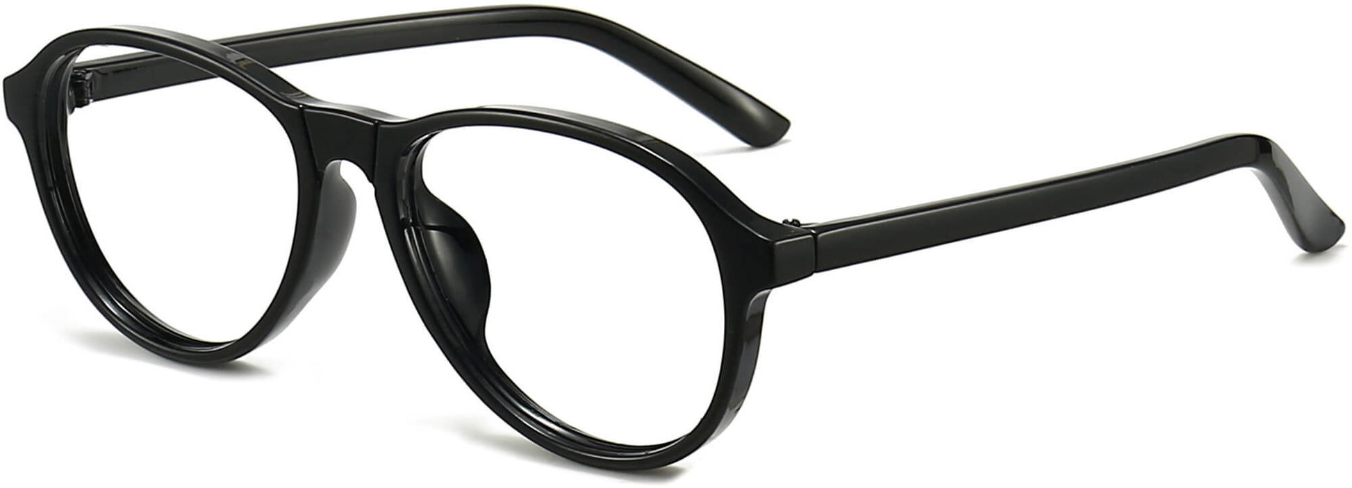 Kylan Aviator Black Eyeglasses from ANRRI, angle view