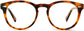 Kyree Round Tortoise Eyeglasses from ANRRI, front view